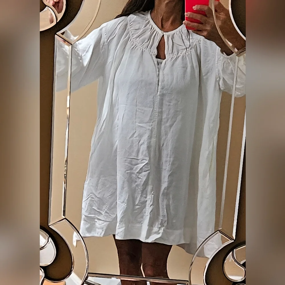 COS Oversized Gathered Mini Linen Blend  Small